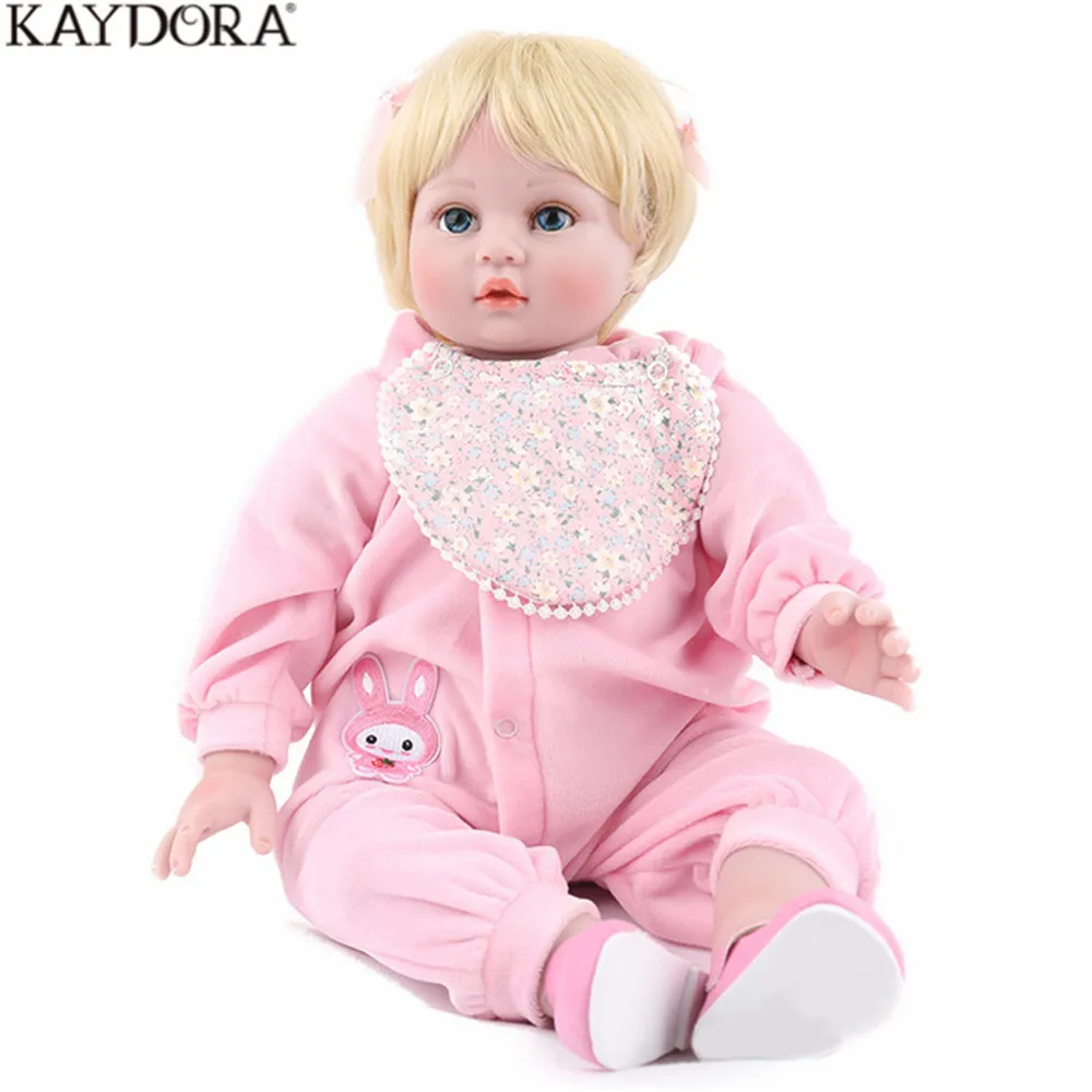 

KAYDORA Reborn Doll Baby 22 inch 55 CM Vinyl Body Doll Toys For Girl Boy Soft Silicone Birthday Gift Lifelike Pink Princess