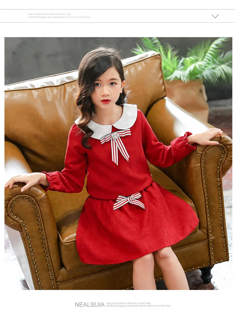 Модный комплект одежды для девочек, топ+ юбка, комплект из 2 предметов с длинными рукавами, детский весенне-осенний комплект одежды для девочек