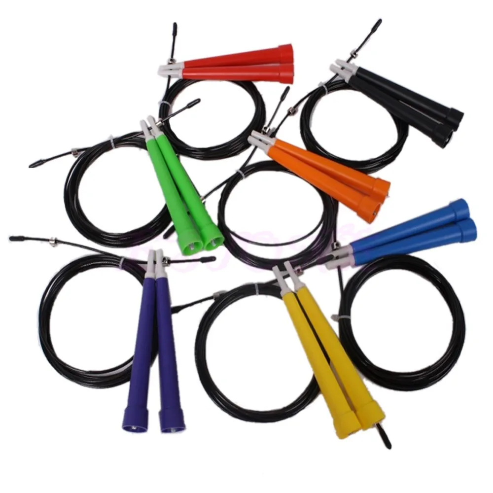 

New Adjustable Ultra Speed Steel Cable Wire Skipping Skip Jump Crossfit Rope