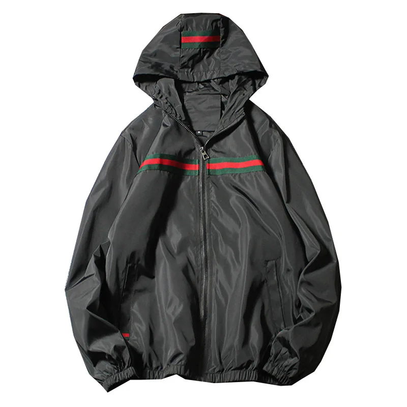 Jacket thin men's fashion simple casual jacket men's hip hop loose hooded jacket large size S-5XL high quality men's jacket