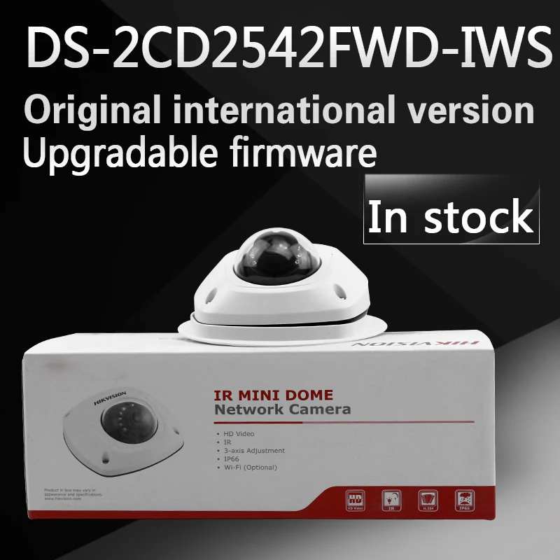 imágenes para En la acción envío libre inglés versión DS-2CD2542FWD-IWS Audio MP WDR Mini Cámara de Red Domo con WIFI imágenes para En la acción envío libre inglés versión DS-2CD2542FWD-IWS Audio MP WDR Mini Cámara de Red Domo con WIFI