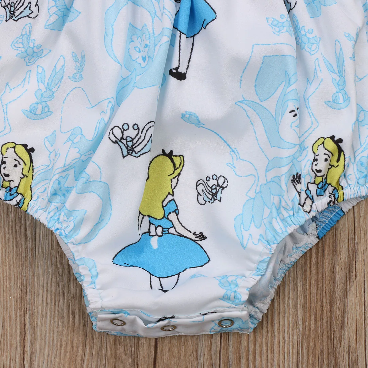 Emmababy милый, для новорожденных девочек, комбинезон с оборками, Детский комбинезон+ повязка на голову, одежда из хлопка синего цвета для Одежда для малышей