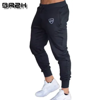 

2019 Men Gyms Long pants Mid Cotton Men's Sporting workout fitness Pants casual Fashion sweatpants jogger pant skinny trousers