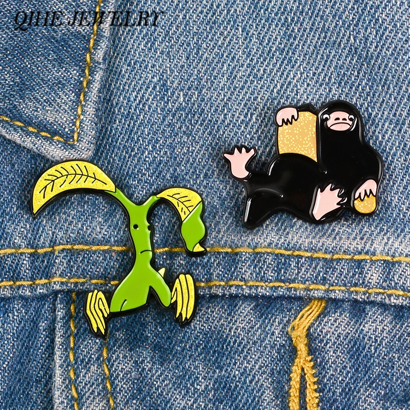 Qihe ювелирные изделия Niffler Pin Pickett котелок булавка Фантастические звери Броши фильм ювелирные изделия волшебник, магия книга любовник подарки