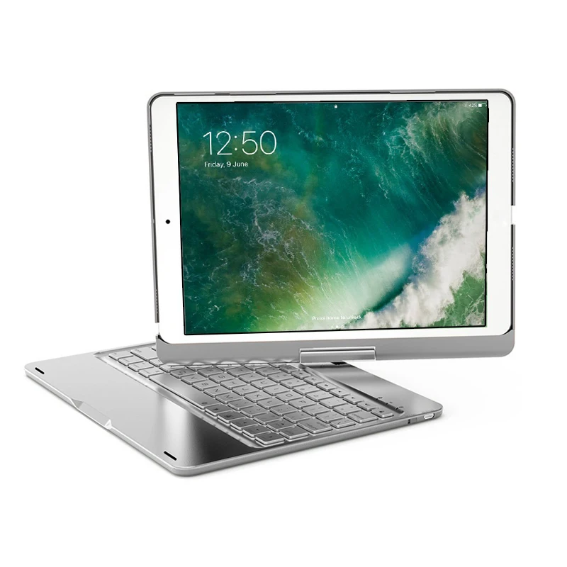 Witsp@d Keyboard For iPad 9.7 2018 Case 360 Degree Rotation Bluetooth Wireless Backlit Keyboard For iPad Air 1 Case A1893 A1476