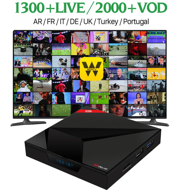 X88 Voice Control IPTV Receiver Android France Arabic IPTV Box Rk3228 Quad-Core WIFI Smart TV box QHDTV Arabic France IPTV box X88 Voice Control IPTV Receiver Android France Arabic IPTV Box Rk3228 Quad-Core WIFI Smart TV box QHDTV Arabic France IPTV box