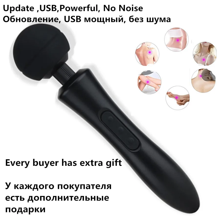 20 режимов Strongger Pussy AV вибратор перезаряжаемый волшебный массажер палочка Массаж