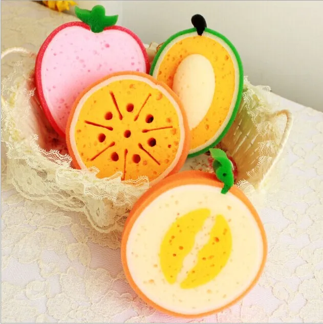 

1PC New Fashion Household Kitchen Fruit Sponge Efficient Clean Dish Cloth SpongeWashing Towel Magic Kitchen Cleaning OK 0123