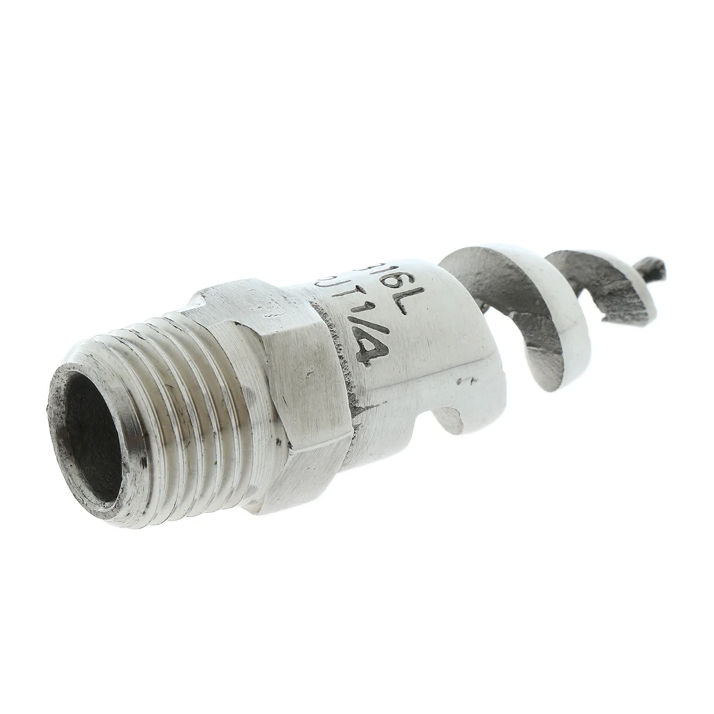 Spiral Cone Atomization Spray Nozzle 1/4' /Male/ 316L Stainless Steel 120°