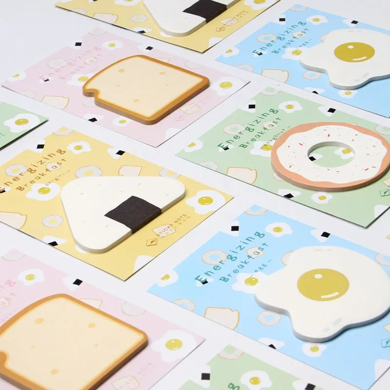 

Novelty Energizing Breakfast Memo Pad Sticky Notes Memo Notebook Cute Kawaii Stationery Papelaria Escolar School Office Supplies
