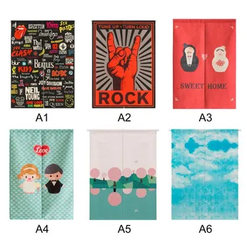 

Japanese Cotton Linen Printed Decor Doorway Curtain Wall Hanging Tapestry Screens & Room Dividers