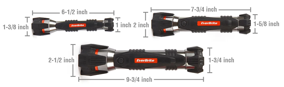 EverBrite светодиодный светильник, набор, фонарь светильник, ручной, водонепроницаемый, прорезиненный, анти-шок, алюминиевый фонарь, ультра яркий