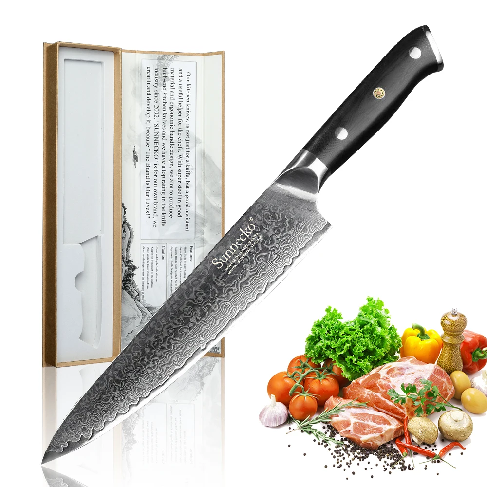 SUNNECKO 3 шт. набор кухонных ножей Santoku шеф-повара нож для очистки овощей японский Дамаск VG10 бритва острые лезвия режущие инструменты G10 Ручка