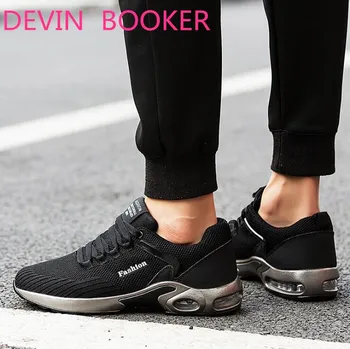 

New listing hot sale Spring and summer men Flying line knitting Breathable running shoes sports shoes D913