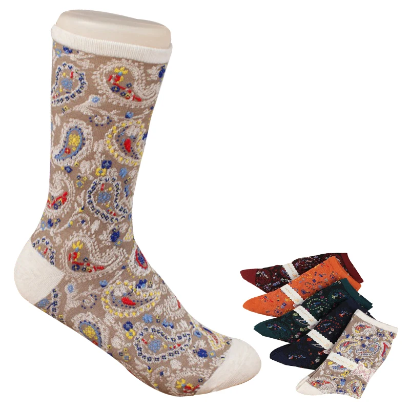 

5 Pairs Socks Autumn Winter New Japan South Korea The Tube Tide Socks Retro Ethnic Style Women Cute Fashion Woman Cotton Socks