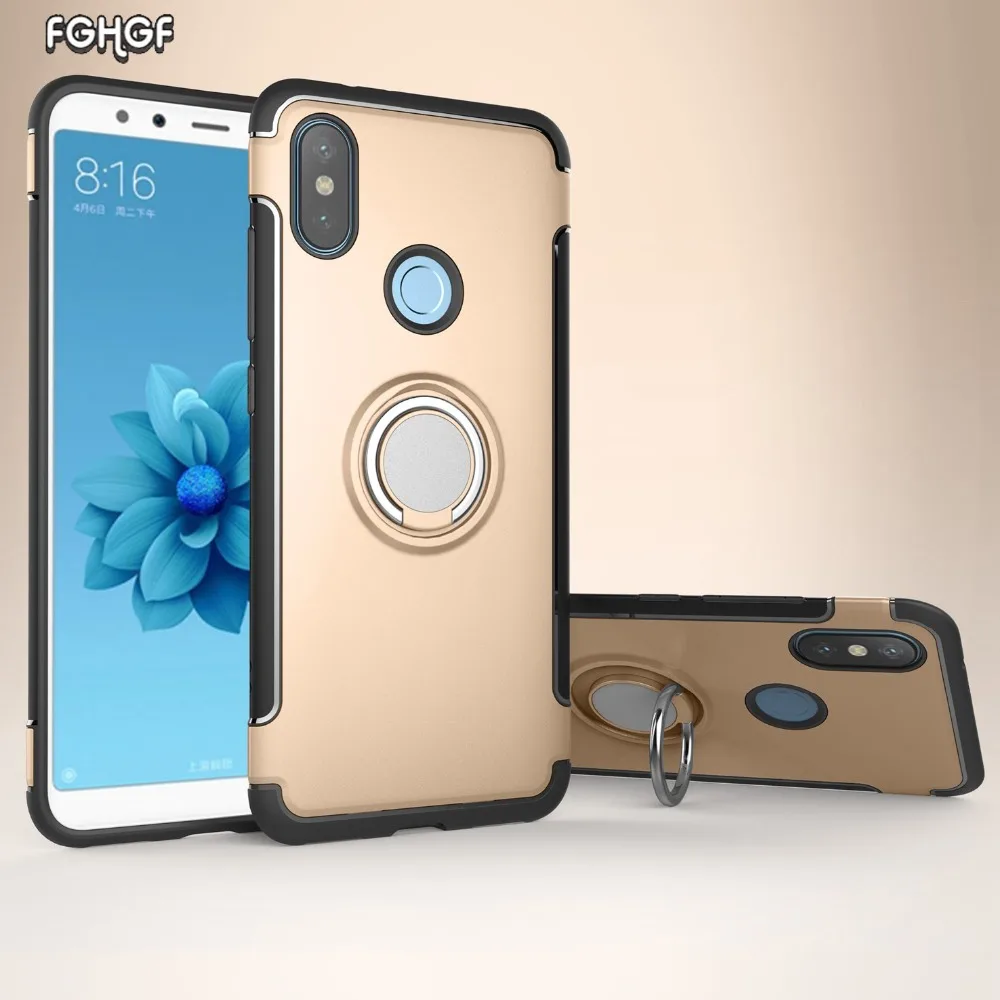 

Xaomi mi A2 Lite Case For Xiaomi Redmi S2 Phone Shell Magnetic Ring Armor Back Cover sFor Xiaomi Y2 Adsorbable Car Holder Coque
