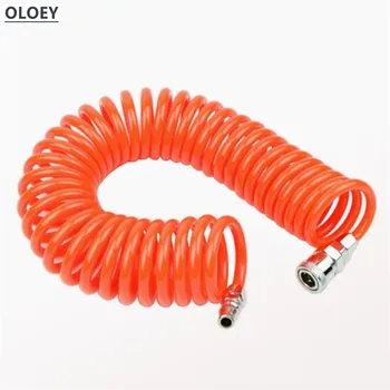 

Air Compressor Hose Polyurethane With SP+PP Pneumatic Components Spring Tube Portable Coupler outside*inside diameter6/9/12/15M