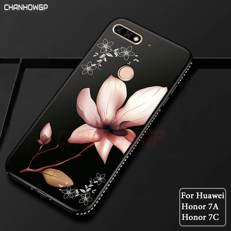 

3D Relief Flower Matte Case For Huawei Honor 7A DUA-L22 7A Pro AUM-L29 Silicon Cover For Honor 7C AUM-L41 7C Pro LND-L29 Coque