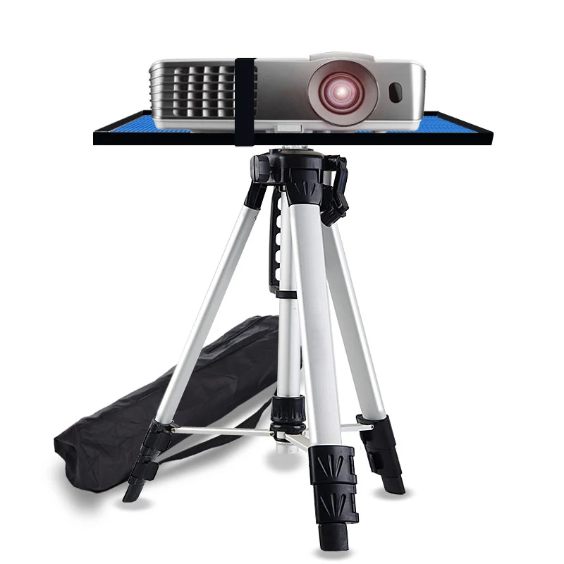  Portable Projector Tripod Stand Free Lifting Aluminum Projector Tripod Stand with Tray Height Adjus