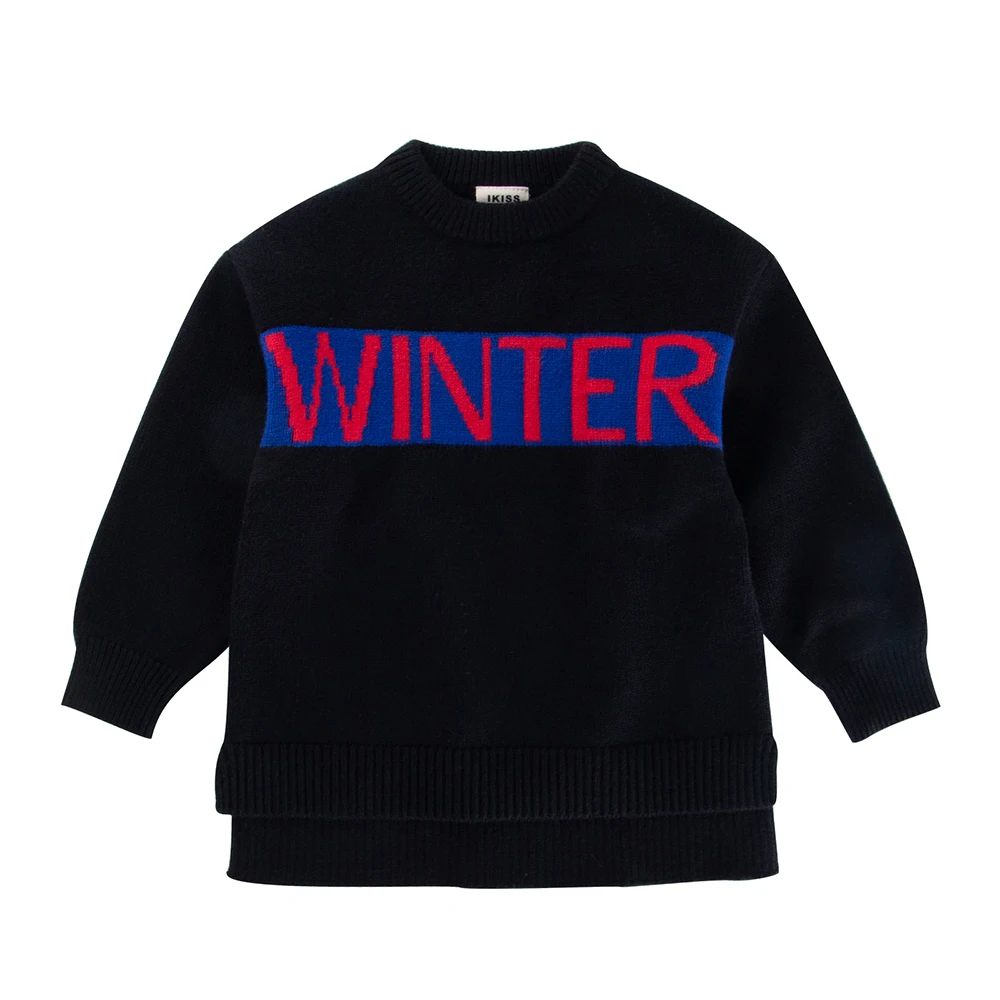 2 8Y Boys Girls Pullover Sweaters Baby Ribbed Knitting Cotton Sweater ...