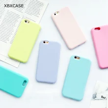 XBXCase Macarons Color TPU Silicone Frosted Matte Case for iPhone 6 6S 5 5S SE 8 Plus X Soft Back Cover for iPhone 7 7Plus