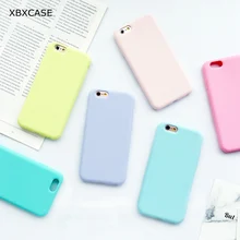 Xbxcase Macarons Цвет ТПУ Силиконовые матовый чехол для iPhone 6 S 5 5S SE плюс 8 х Мягкий задняя крышка для iPhone 7 7 Plus