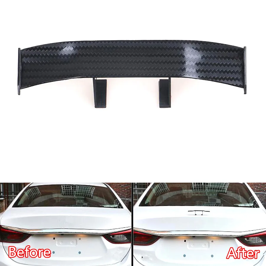 YAQUICKA Carbon Fiber Black Mini Car Exterior Rear Tail Wing Decoration For Mazda Atenza Axela CX-5 ABS Trim Styling Parts YAQUICKA Carbon Fiber Black Mini Car Exterior Rear Tail Wing Decoration For Mazda Atenza Axela CX-5 ABS Trim Styling Parts