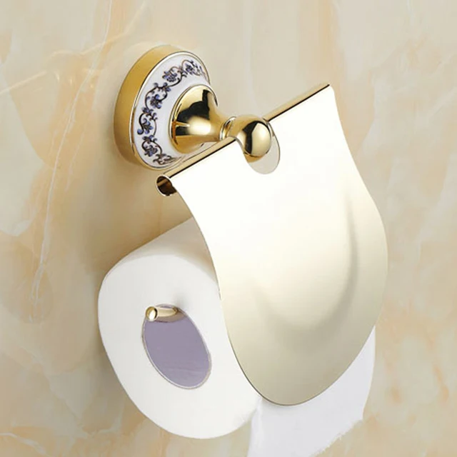 Gold Toilet Paper Holder With Diamond Roll Tissue Gold Toilet Paper Holder With Diamond Roll Tissue Bathroom Accessories Products Hanger