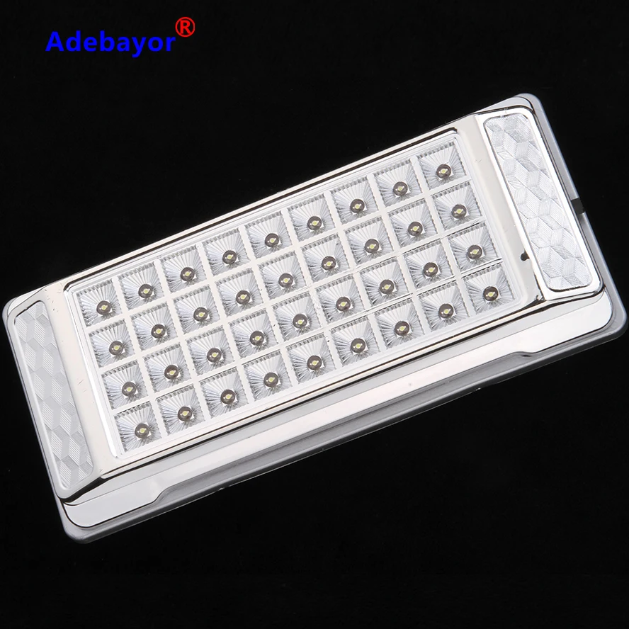 

1 set 36 LED Car Vehicle Dome Roof Ceiling Interior Light reading Lamp DC 12V Silver White