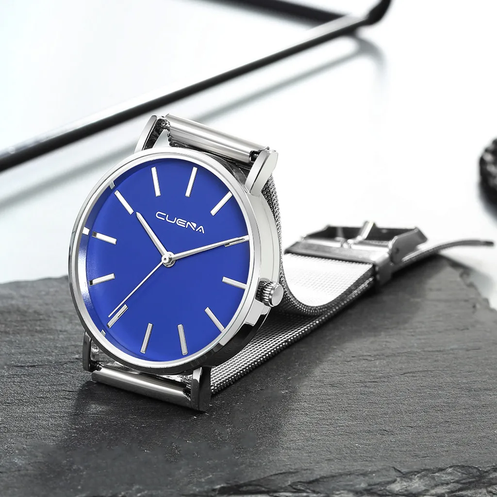 2019 Top Brand Luxury Mens Watches Relogio Masculino Wrist Watch Male Mesh Strap Casual Quartz Watch Erkek Kol Saati