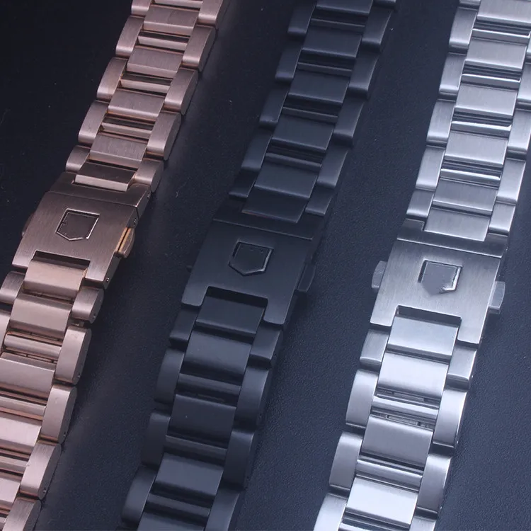 22 мм серебристый черный Высокое качество 316 нержавеющая сталь часы браслет ремешок для(подходит) TAG HEUER CARRERA