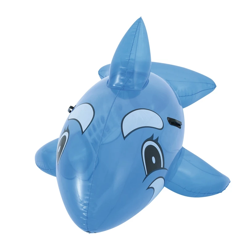

62inch Big Inflatable Kids Transparent Whale Rider Swimming Pool Float Ride-on Mattress Water Fun Toys Beach Game Airmat