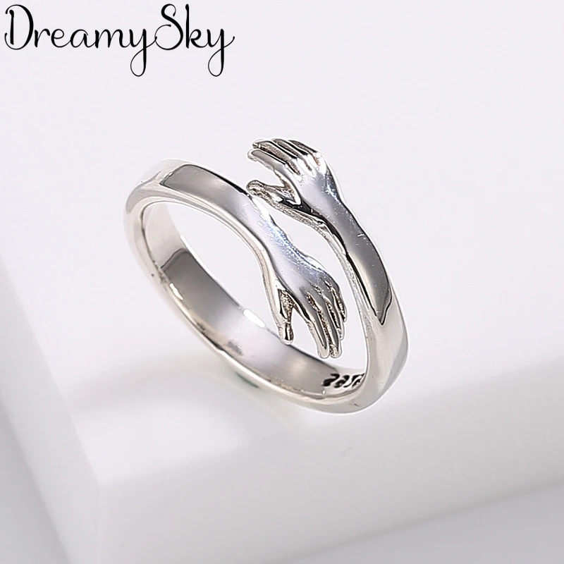 

Personality Punk Retro 925 Sterling Silver Hand Rings For Women Simple Ladies Adjustable Size Ring Wedding Jewelry Anillos