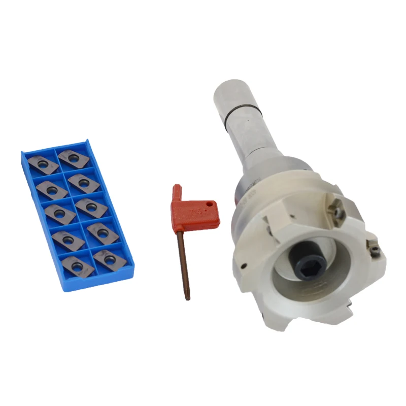 

Milling machine accessories R8 FMB27 7/16 M12 face milling handle+BAP400R 80 27 6T face milling cutter disc+10PCS APMT1604 blade