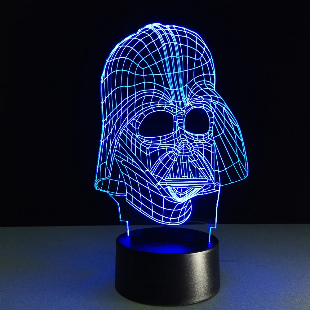 Creative Star Wars Illusion Night Light Darth Vader 3d Led Desk