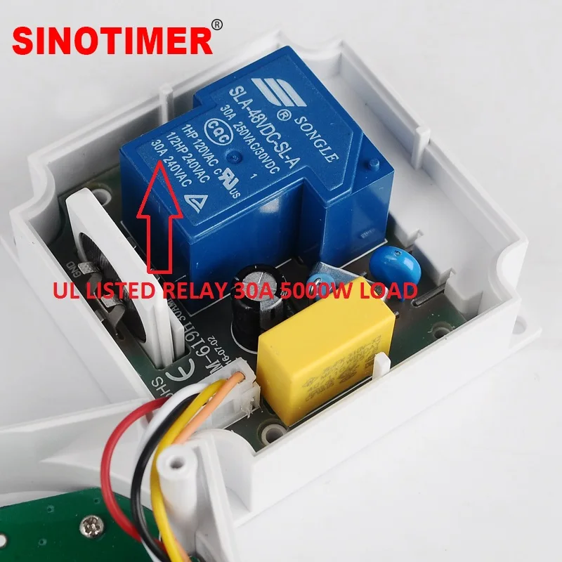 TM619H-2 интенсивная нагрузка 30A Еженедельный программируемый ежедневный таймер переключатель для освещения с заменой батареи CR2032 и водонепроницаемой крышкой