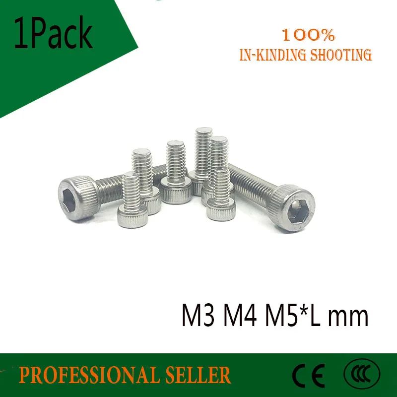 

M3 M4 M5 screw DIN912 304 Stainless steel Hexagon Hex Socket Head Cap screw Metric Thread Cylinder Bolt