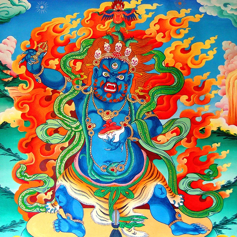 마이크로 스프레이 티베트어 탱카 거실 현관 걸이 그림, 탱카 주거 장식 그림