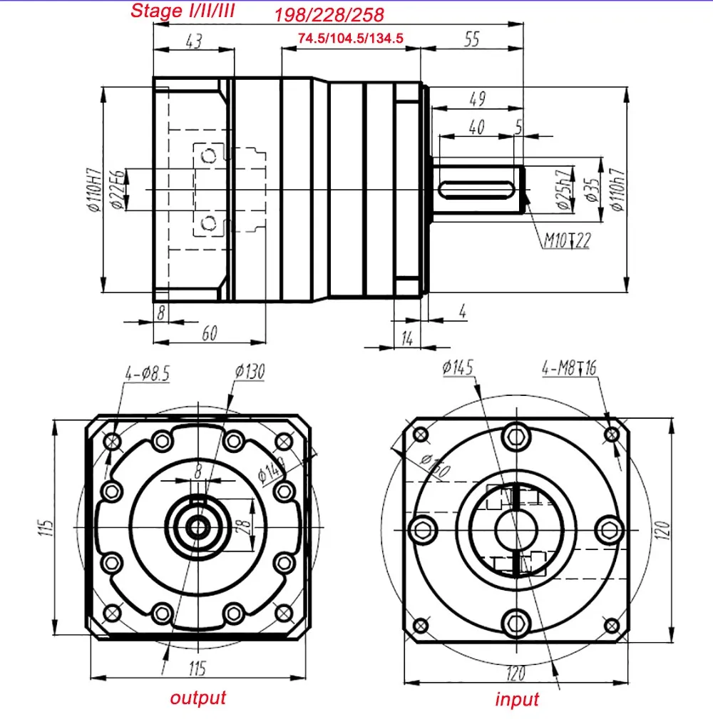PLF120 dimension