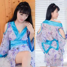 Кимоно Для женщин Sexy комплект нижнего белья ролевая игра искушение пижама Эротическое белье Косплэй костюм