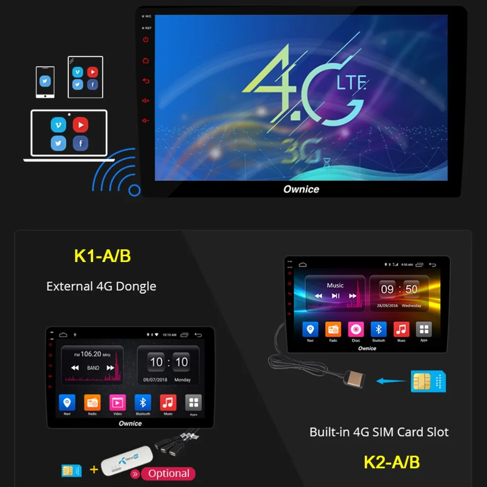 Perfect Android 9.0 Octa 8 Core 4G RAM 32G ROM For Kia Niro 2016 2017 Car DVD Player Navigation GPS Radio Support 4G LTE DVR DSP CarPlay 4