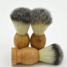 Нейлоновый барсук для волос мужской помазок для лица парикмахерский салон прибор для очистки приспособление для бритья щетка для бритья с деревянной ручкой