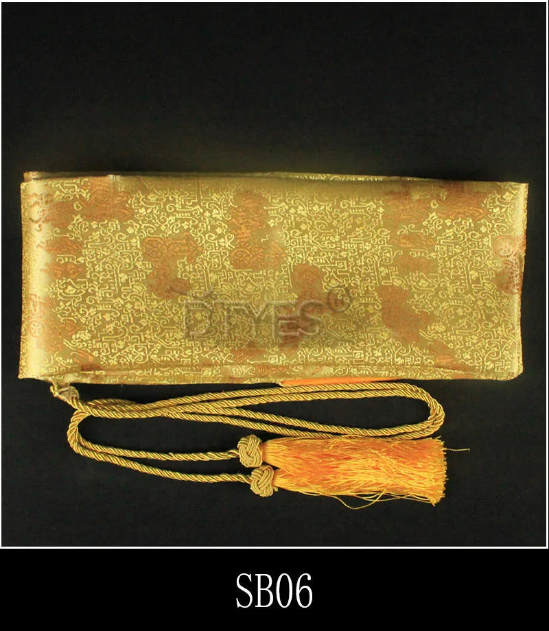 Самурайская сумка с изображением меча "Катана", шелковая, хлопковая, желтая, катана, Espada, самурайская, японская сумка, обернутая мечом и удобная для переноски SB01-SB16