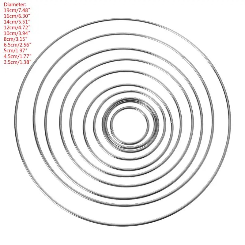10 шт. сварные металлические Ловец снов кольцо «Ловец снов» ремесло обруч DIY аксессуары 35-190 мм