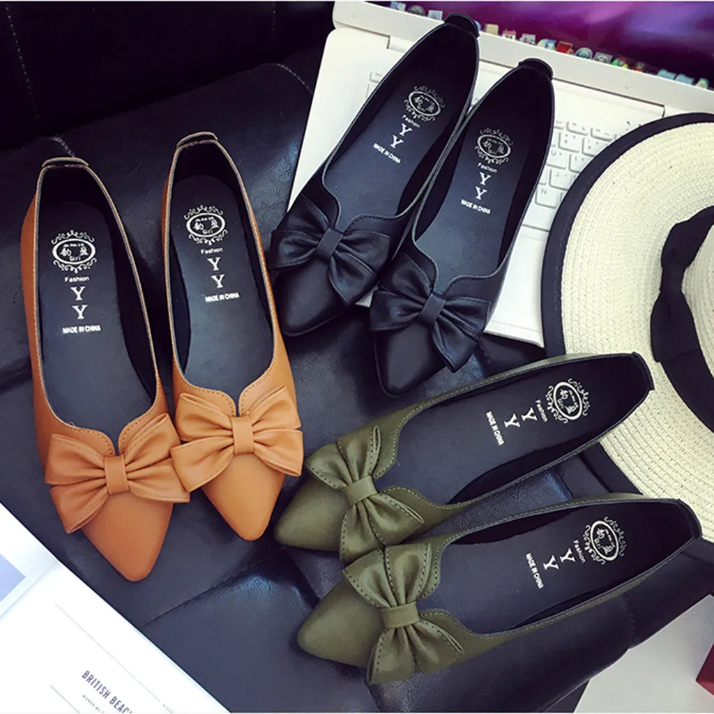 Г.; популярная обувь; женская модная повседневная обувь с острым носком и бантом-бабочкой без шнуровки на низком каблуке; женская обувь для работы; zapatos de mujer