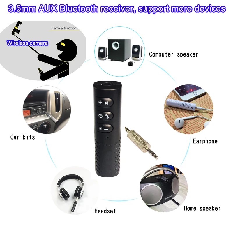 Lonleap BT02 3 5 мм авто AUX музыкальный стереозвук адаптер Комплект громкой связи Bluetooth