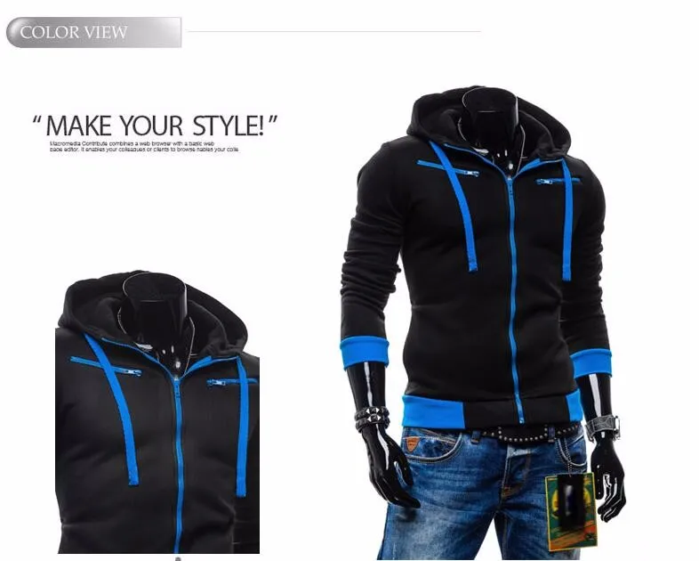 New 2016 Men'S Fashion Fleece Mens Sport Suit Hooded Warm Hoodies Sweatshirts Men Sudaderas Hombre Pullover Hoody Jackets12