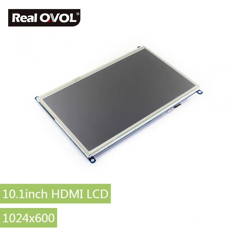 

RealQvol 10.1inch HDMI LCD Resistive Touch Screen LCD, HDMI interface, Designed for Raspberry Pi 1024x600 high resolution