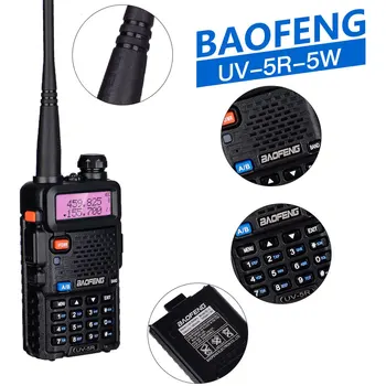Картинка BAOFENG UV-5R Dual Band портативная рация VHF/UHF FM Портативный двухстороннее радио портативная рация 5r BF-UV5R