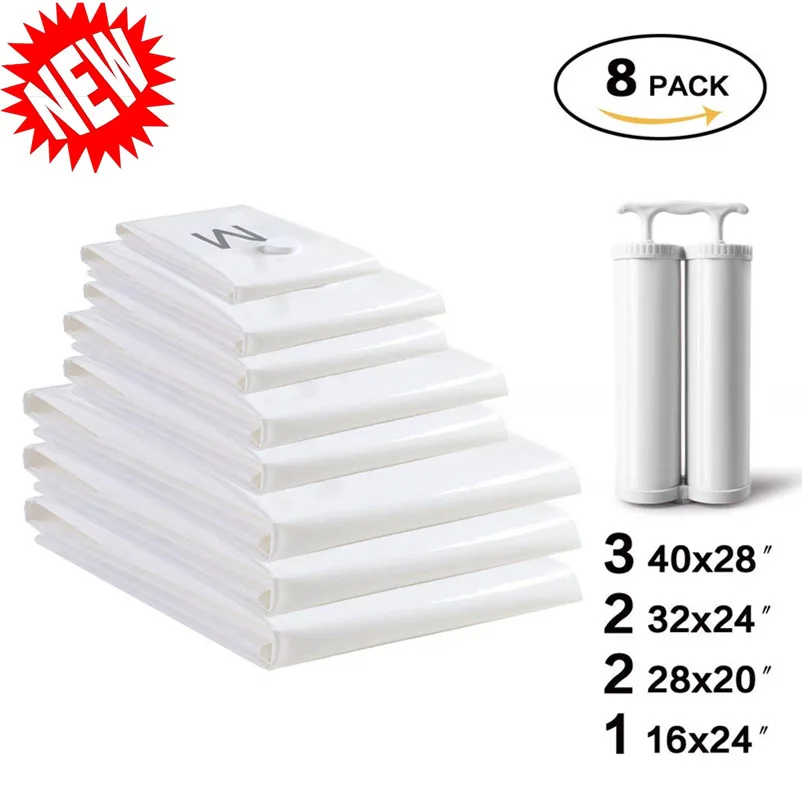 

MRS BAG Vacuum Bags for Clothes Space Saving Storage Bags Thick Strong 100 Micron with Traval Vacuum Pump Zakken Kleding